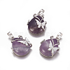 Natural Amethyst Pendants X-G-K296-B08-1