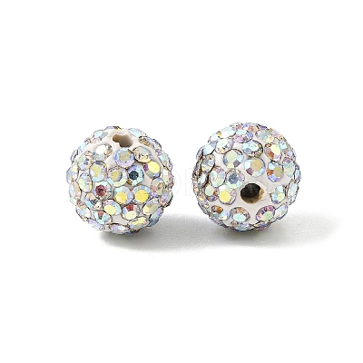 Polymer Clay Rhinestone Beads RB-N006-18-1
