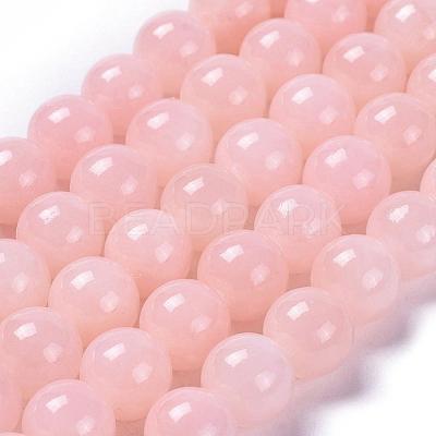 Natural Mashan Jade Round Beads Strands G-D263-10mm-XS02-1