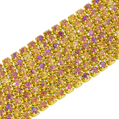 4.8 Yards Iron Rhinestone Cup Chains CH-TA0001-10F-1