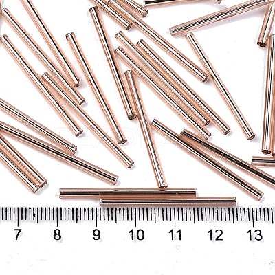 Electroplate Glass Bugle Beads X-SEED-S043-02A-03-1