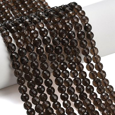 Natural Smoky Quartz Beads Strands G-C280-B09-6mm-1