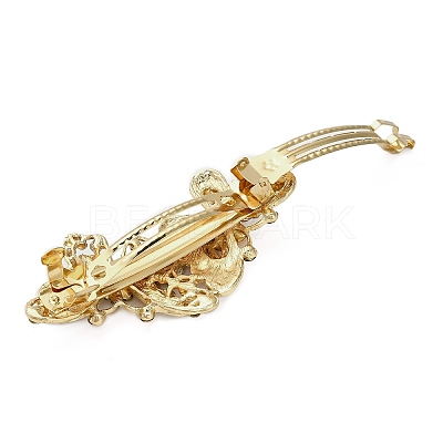 Alloy Rhinestone Enamel Hair Barrettes OHAR-B006-01G-02-1