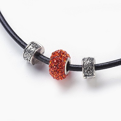 Cowhide Leather Cord Jewelry Sets SJEW-JS00989-1