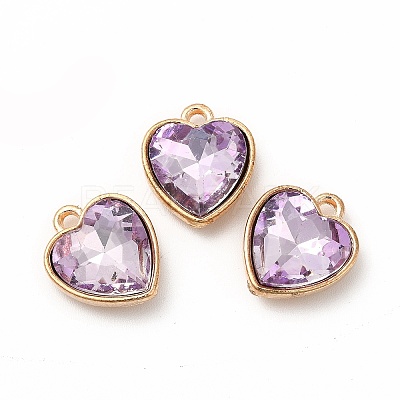 Faceted Glass Rhinestone Pendants GLAA-I051-B06-1