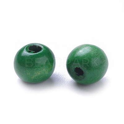 Dyed Natural Wood Beads WOOD-Q006-10mm-05-LF-1