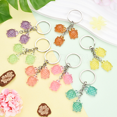 Tortoise Theme Gradient Color & Luminous Resin  Pendant Decoration KEYC-YW00154-01-1
