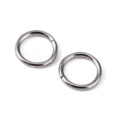 Tarnish Resistant 304 Stainless Steel Open Jump Rings STAS-Q186-02-8x1mm-1