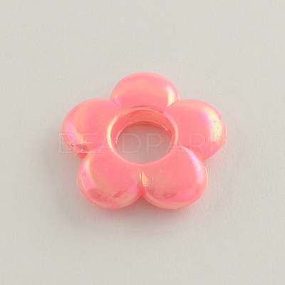AB Color Plated Opaque Acrylic Bead Frames SACR-Q106-14-1