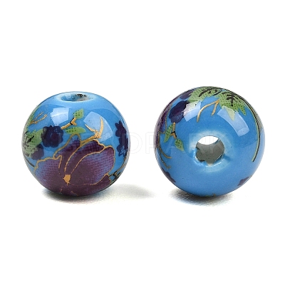 Printed Handmade Porcelain Beads PORC-R134-01-1