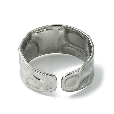Non-Tarnish 304 Stainless Steel Open Cuff Ring RJEW-L110-019P-1