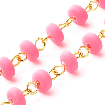 Handmade Polymer Clay Beaded Chain AJEW-JB00999-06-1