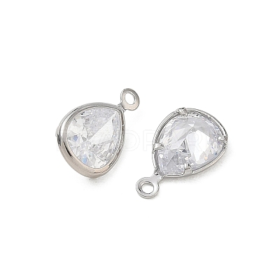 Brass Pave Clear Cubic Zirconia Charms CU-CBAD360-01P-02-1