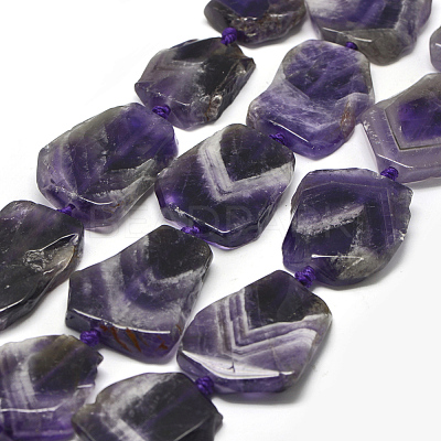 Natural Amethyst Beads Strands G-E401-H07-1