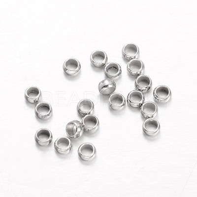 Rondelle Brass Crimp Beads KK-L134-32P-1