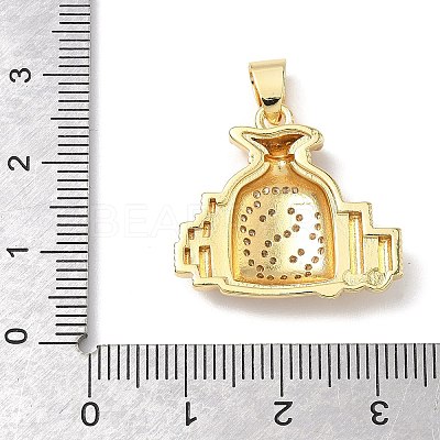 Micro Pave Clear Cubic Zirconia Pendants KK-L253-13G-04-1