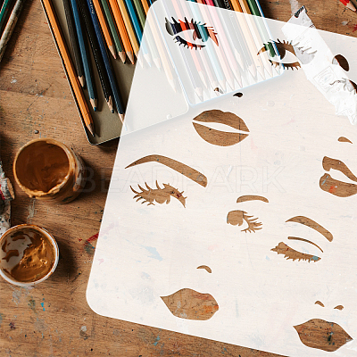 PET Hollow Out Drawing Painting Stencils DIY-WH0391-0543-1
