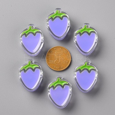 Transparent Enamel Acrylic Beads X1-TACR-S155-003J-1