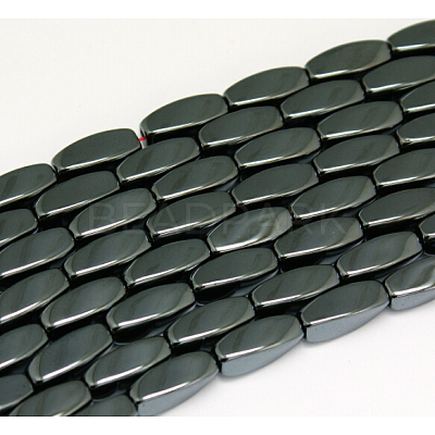 Grade AA Magnetic Synthetic Hematite Twist Bead Strands G-G644-D-09-1