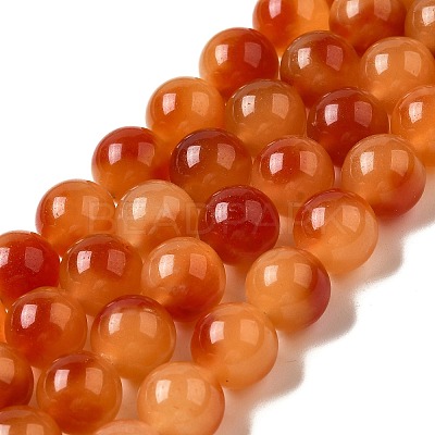 Natural Dyed White Jade Beads Strands G-M402-C04-20-1