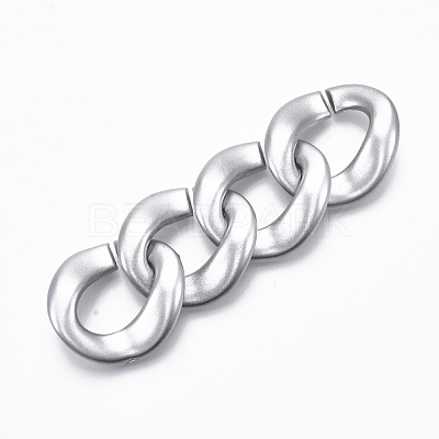 Spray Painted CCB Plastic Linking Rings CCB-R104-05B-03-1