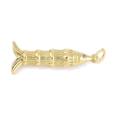Brass Micro Pave Cubic Zirconia Pendants KK-Q028-69G-02-1