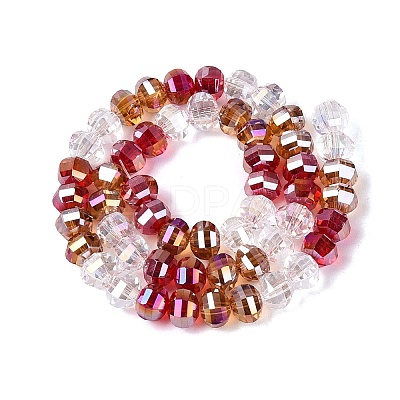 Electroplate Transparent Glass Beads Strands EGLA-N022-14A-B04-1