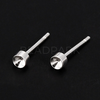 304 Stainless Steel Stud Earring Settings STAS-I088-H-06S-1