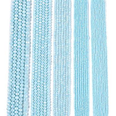 Electroplate Glass Beads Strands EGLA-A044-P4mm-B06-1