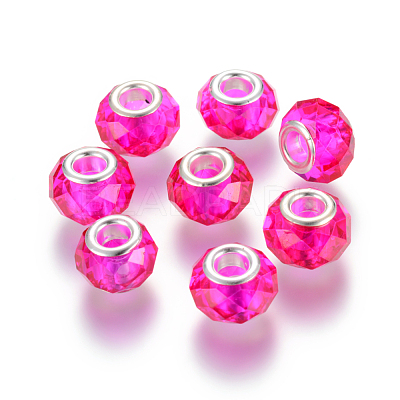 Handmade Glass European Beads X-GPDL25Y-75-1
