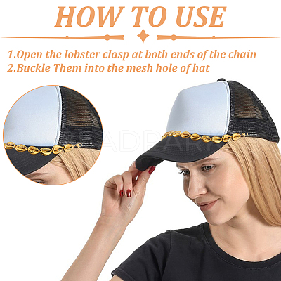 Shell CCB Plastic Hat Clips AJEW-GO00026-1
