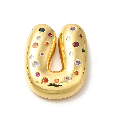 Brass Cubic Zirconia Pendants KK-M295-13G-U-1