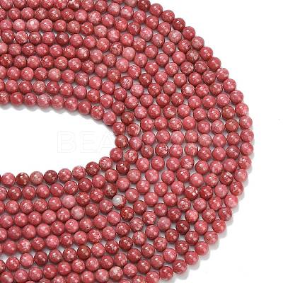 Natural Thulite Beads Strands G-C280-B17-8mm-1
