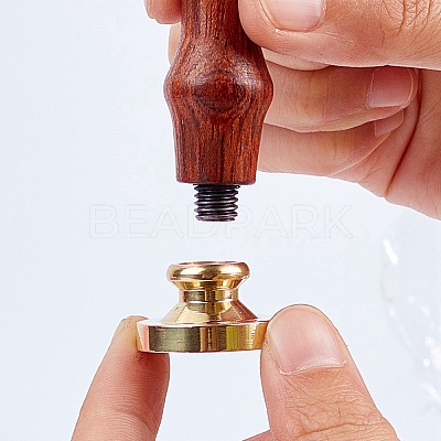 Wax Seal Brass Stamp Head AJEW-WH0209-457-1