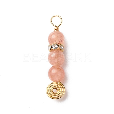 Natural Mixed Gemstone Pendants PALLOY-JF01890-1