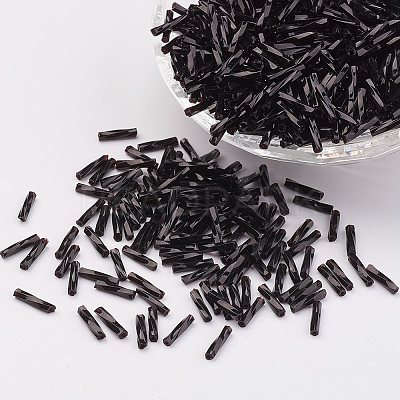 Glass Twisted Bugle Beads SEED-E002-12mm-849-1