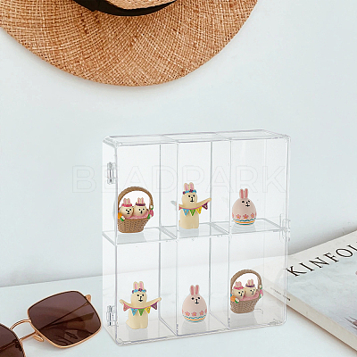 2-Tier Transparent Acrylic Desktop Minifigure Display Case ODIS-WH0034-13-1
