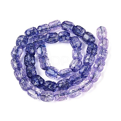 Transparent Crackle Glass Beads Strands GLAA-Q108-04A-07-1
