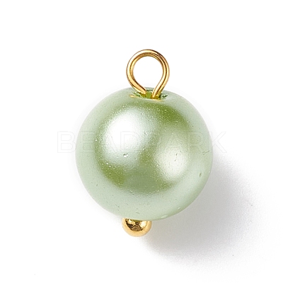 Glass Pearl Pendants PALLOY-JF01880-03-1