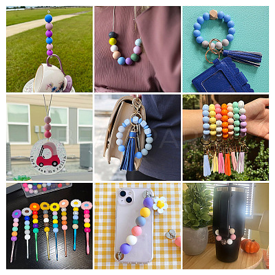 50Pcs Food Grade Eco-Friendly Silicone Beads SIL-TADJ0001-03G-1