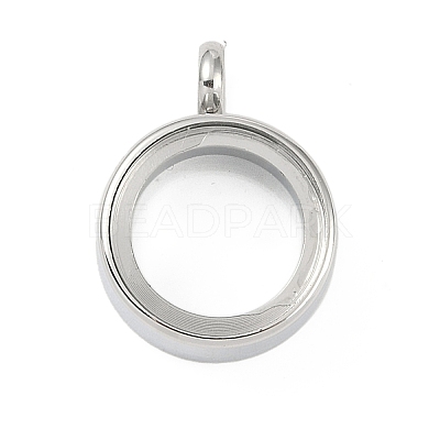 304 Stainless Stee Locket Pendants STAS-S132-16P-01-1