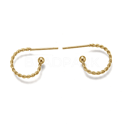 304 Stainless Steel Stud Earring Findings X-STAS-L252-001G-1