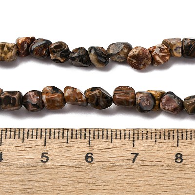 Natural Leopard Skin Jasper Beads Strands G-I389-A09-1