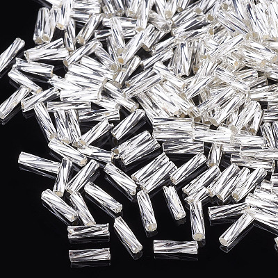 Glass Twist Bugle Beads SEED-S018-03-1
