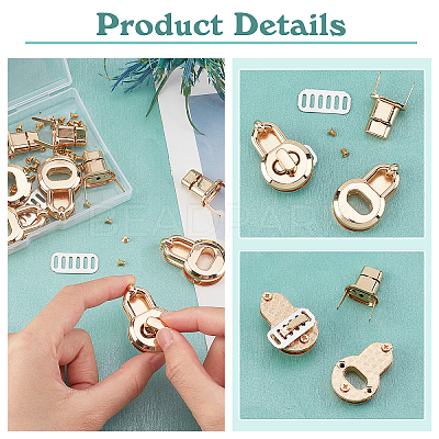 Wholesale WADORN 6Sets 3 Colors Alloy Bag Hanger for Purse Making Supplies  