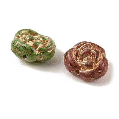Baking Paint Glass Beads DGLA-G004-01O-1
