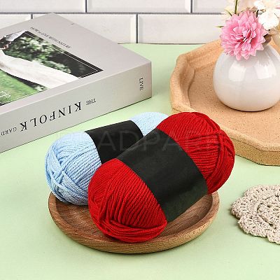 10Pcs 10 Colors Polyester Yarn for Knitting & Crochet YCOR-SZ0001-03A-1
