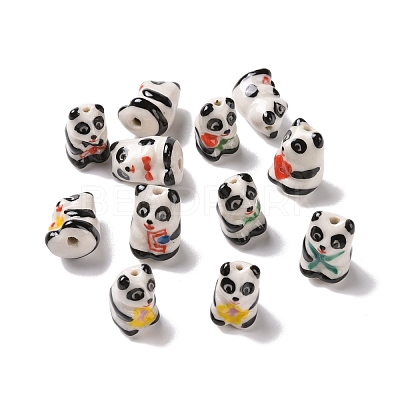 Handmade Printed Porcelain Beads PORC-G007-01-1