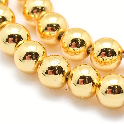 Electroplate Non-magnetic Synthetic Hematite Beads Strands G-L485-01F-G-1