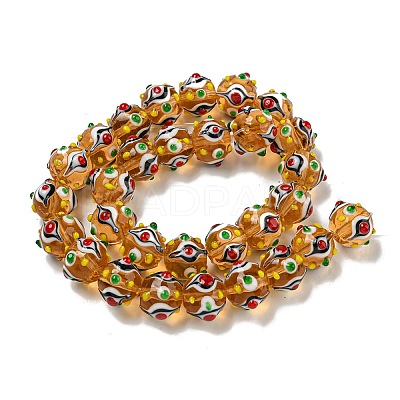 Handmade Lampwork Beads Strands LAMP-N025-05B-1